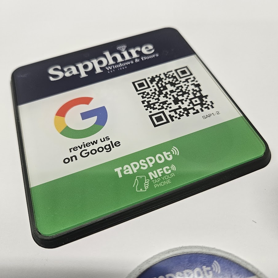 Close-up of a TapSpot multi-link landing page on a phone screen